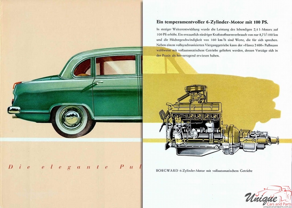 1954 Borgward Hansa 2400 Brochure Page 5